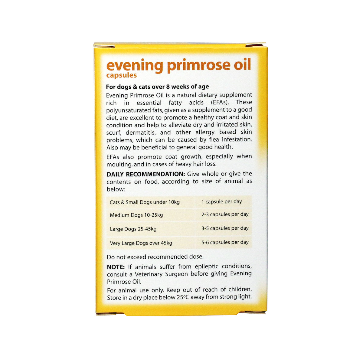 Johnson's Veterinary Evening Primrose Oil Capsules 60 Capsules