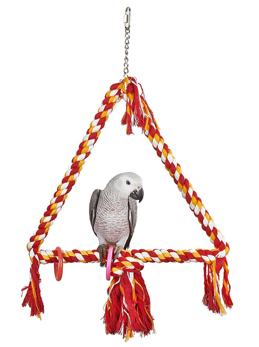 Adventure Bound Large Triangle Parrot Swing Toy