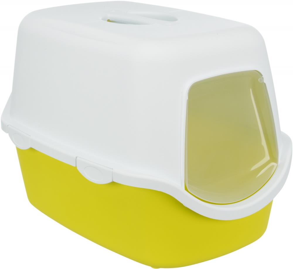 Trixie Vico Hooded Cat Litter Tray Lime & White