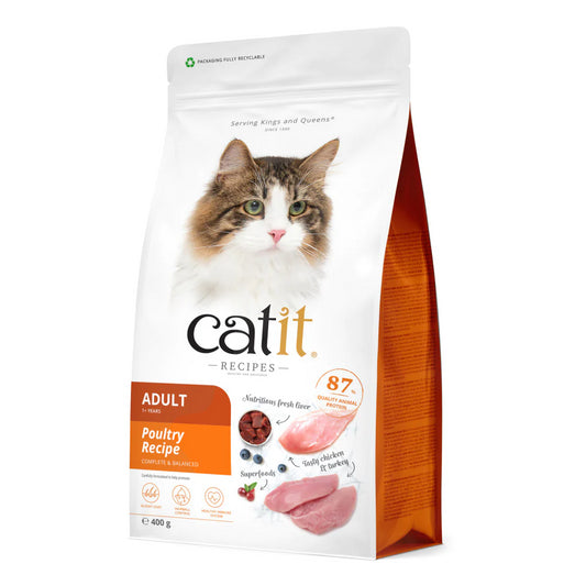 Catit Recipes Adult Poultry Recipe Dry Food Complete 400g