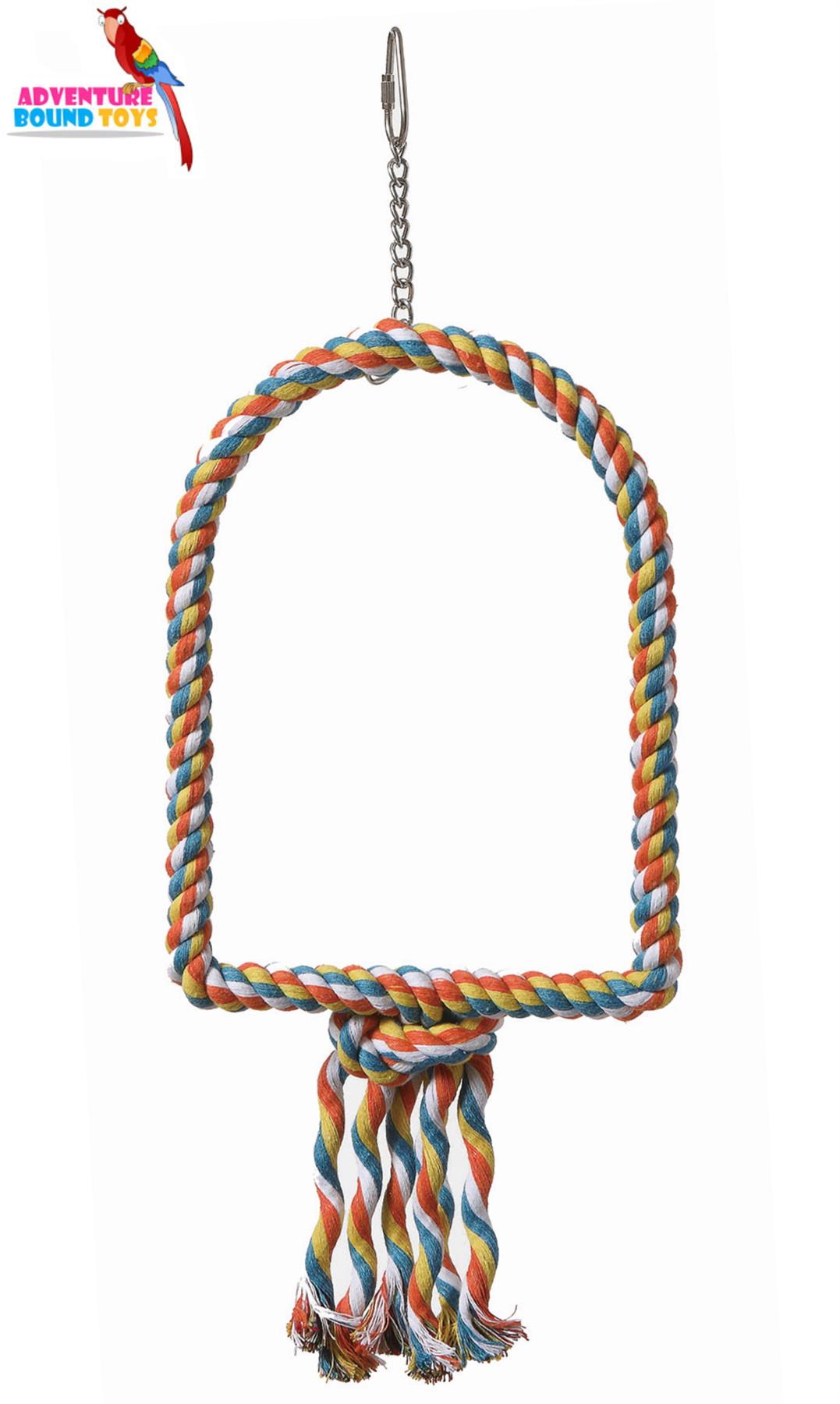 Adventure Bound Arc Rope Swing Parrot Toy