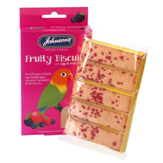 Johnson's Veterinary Fruity Bird Biscuits With Egg & Wild Berries