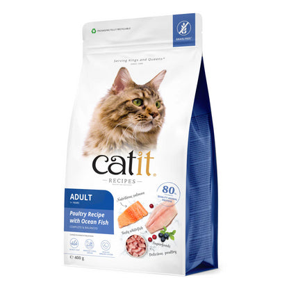 Catit Recipes Adult Oceanfish Recipe Dry Food Complete 400g