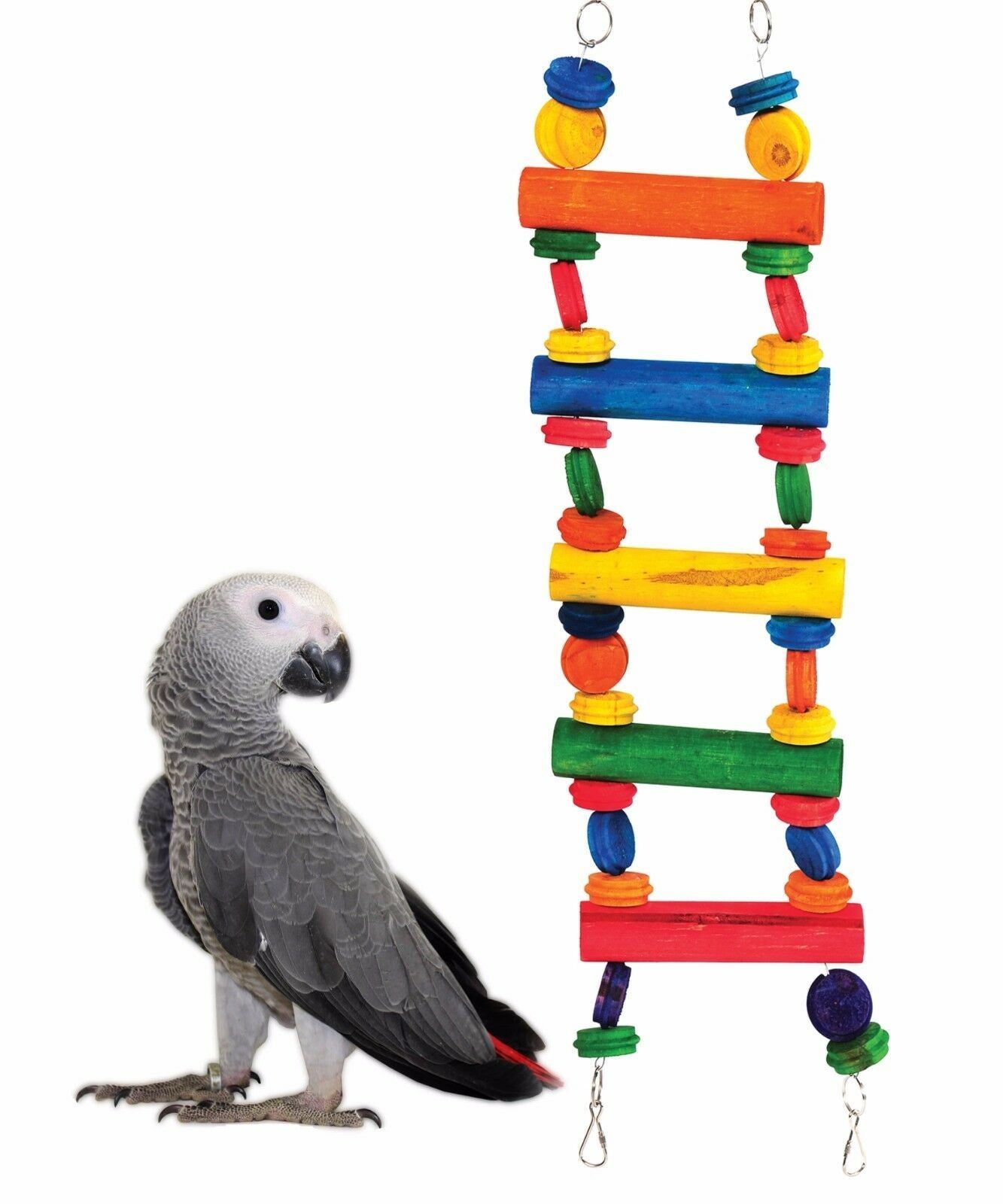 The Bird House Multiwood Parrot Ladder 2-5 Rung