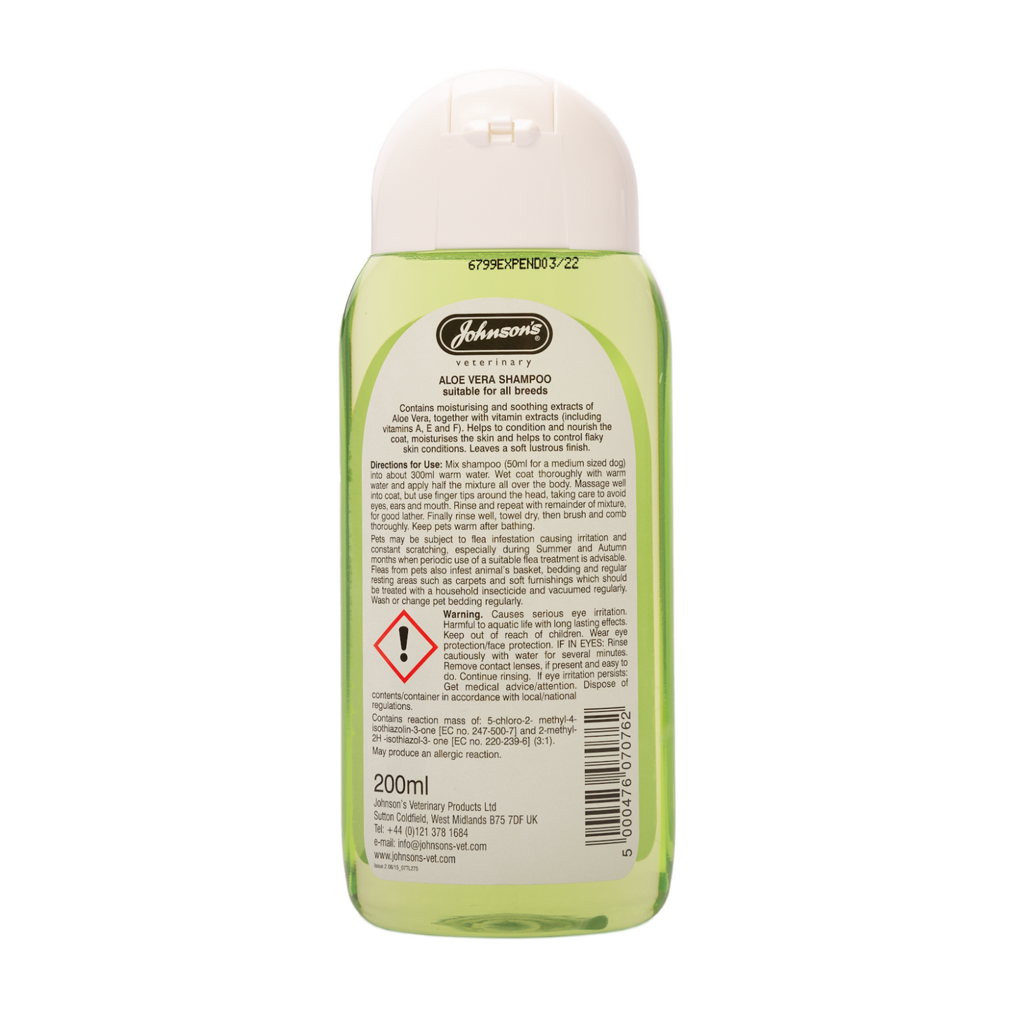 Johnson's Veterinary Aloe Vera Shampoo 200ml