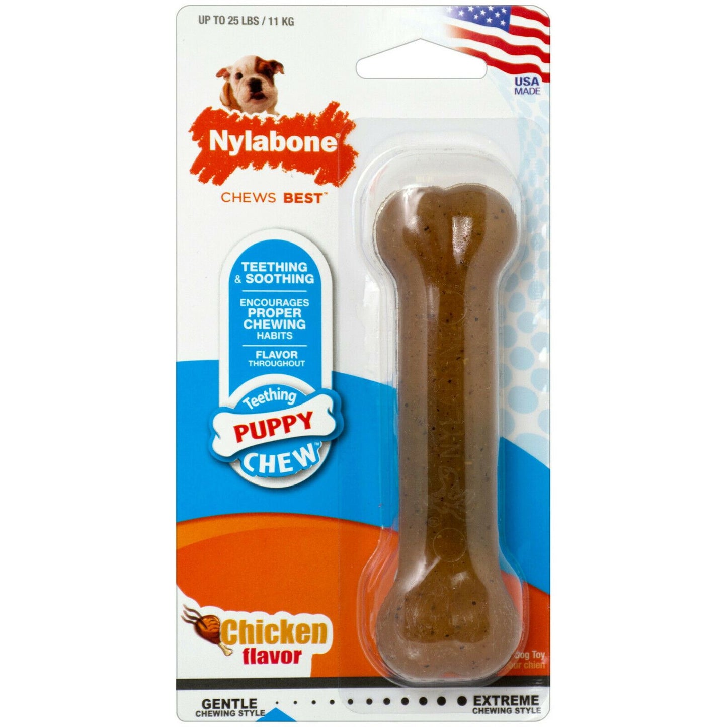 Nylabone Puppybone Wolf Chicken Flavoured