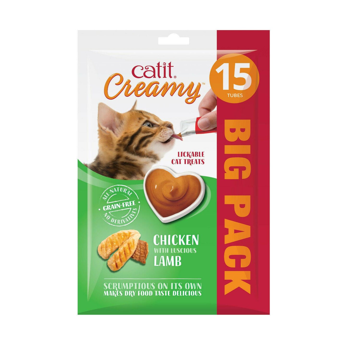 Catit Creamy Chicken & Lamb 15 Tubes