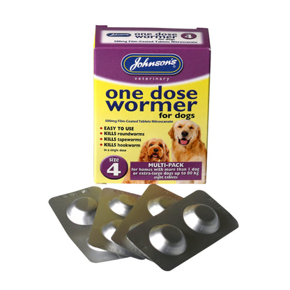 Johnson's Veterinary One Dose Dog Wormer Size 4