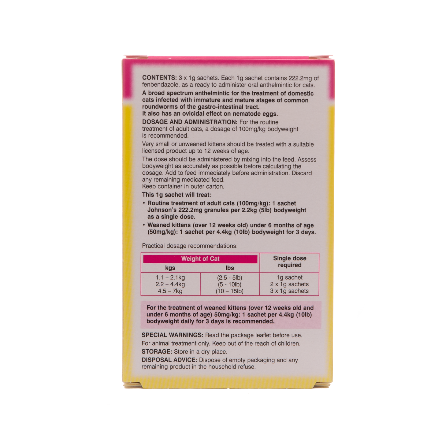 Johnson's Veterinary Easy Round Wormer Granules