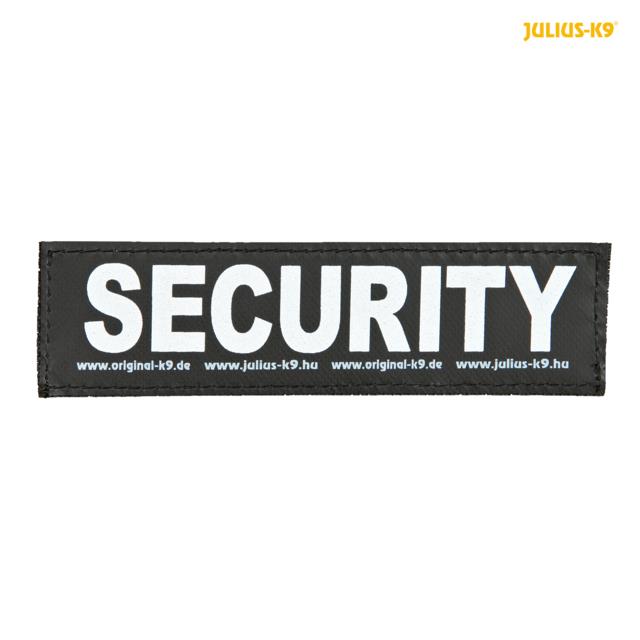 Julius K9 Attachable Harness Label Xs-M, 'SECURITY'