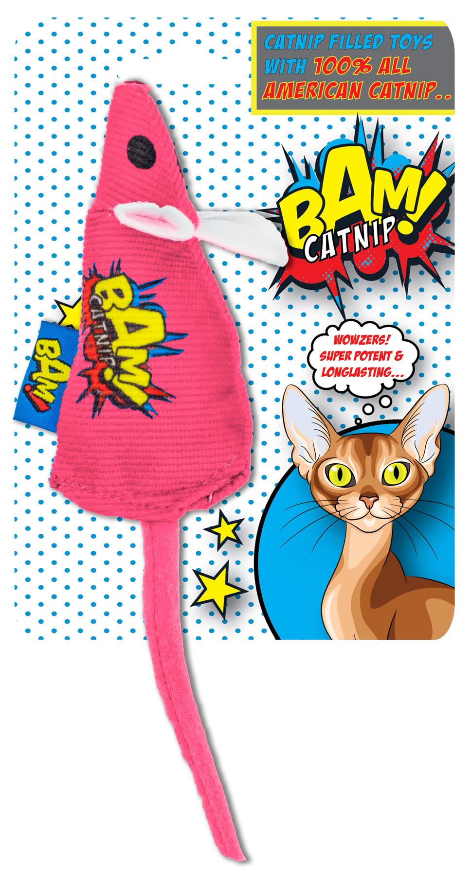 BAM! Catnip Pink Mouse