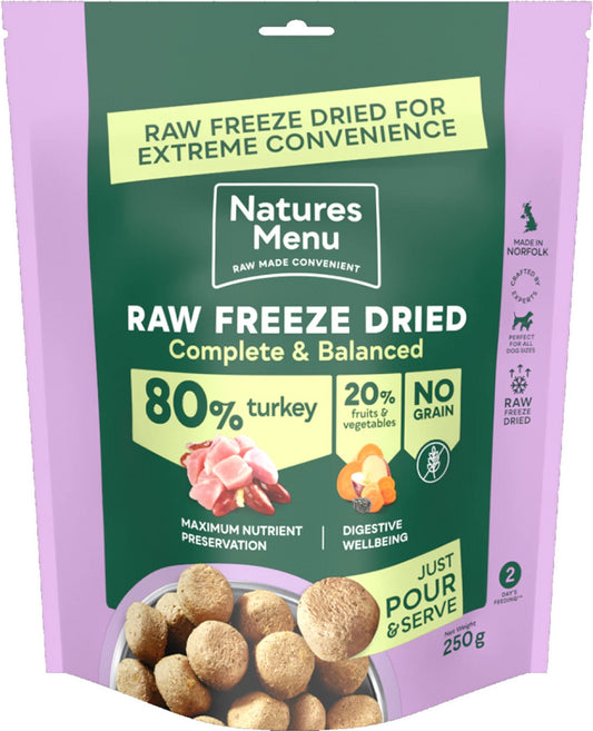 Natures Menu Freeze Dried 80/20 Turkey 250g