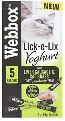 Webbox Lick E Lix Liver Sausage & Cat Grass 7 X 15g Sachets