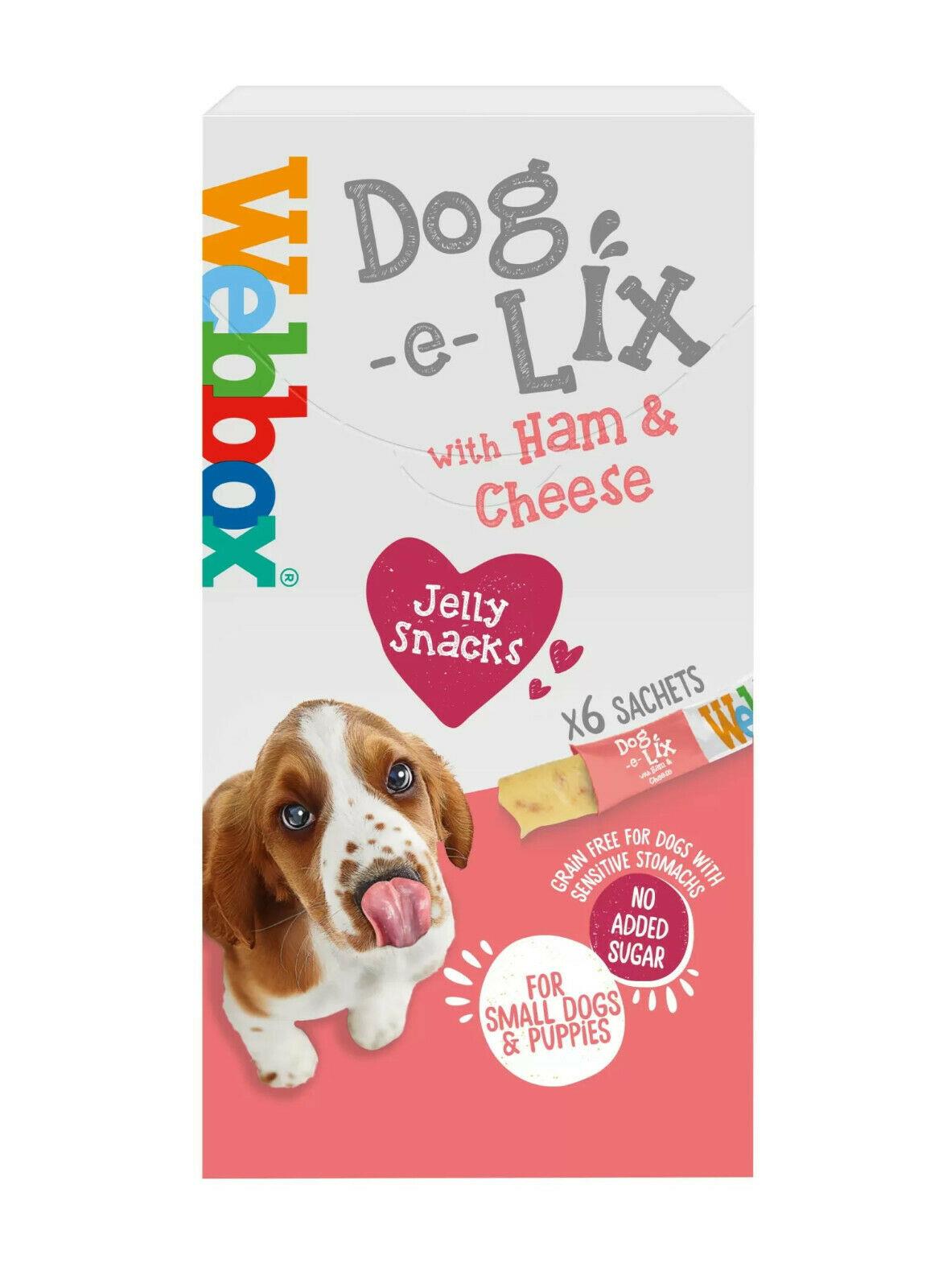 Webbox Dog Lick-E-Lix Jelly Ham & Cheese 90g 6 Sachets