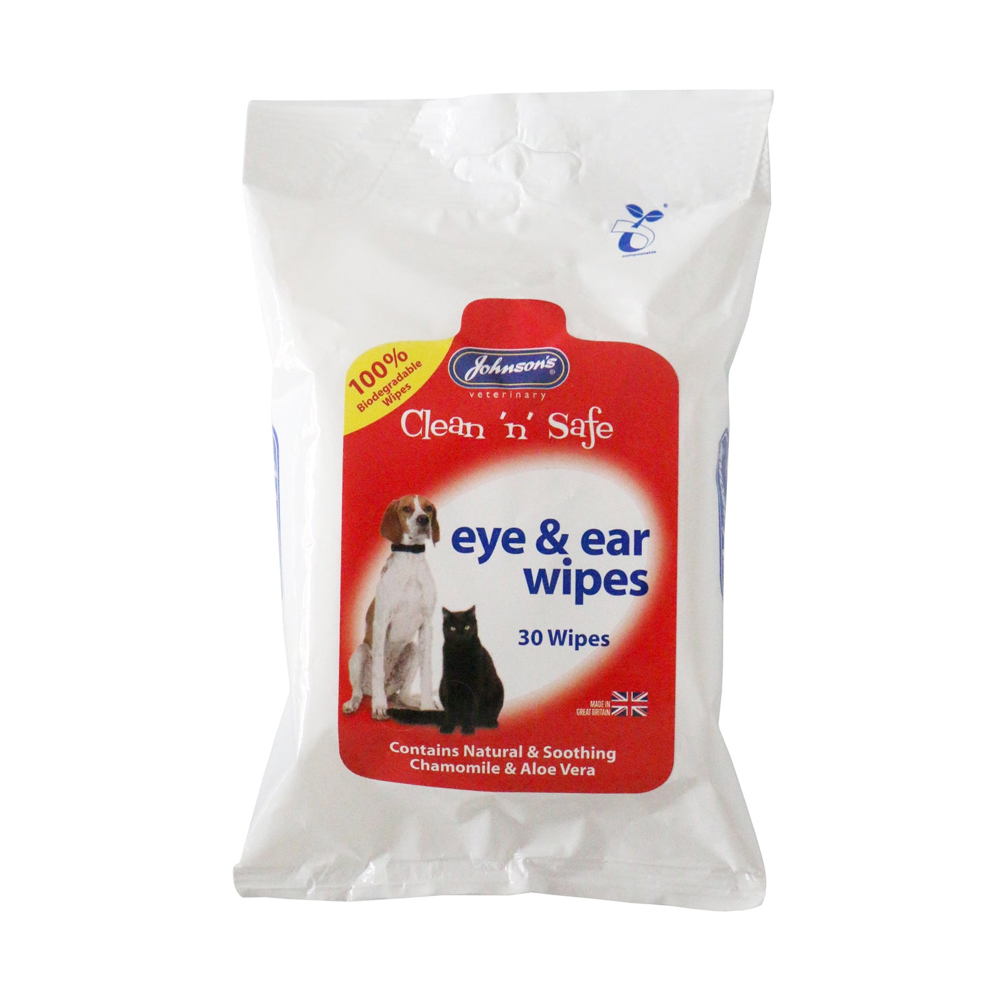 Johnson's Veterinary Eye & Ear Wipes 30 Pack