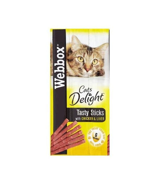 Webbox Cat Treats Tasty Sticks Chicken & Liver 6 Pack