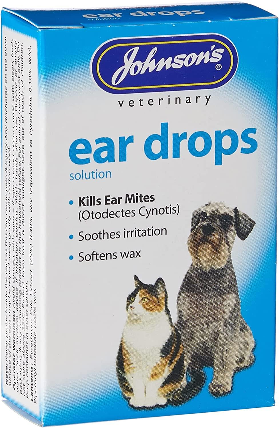 Johnson's Veterinary Ear Drops For Dog's And Cats 15ml