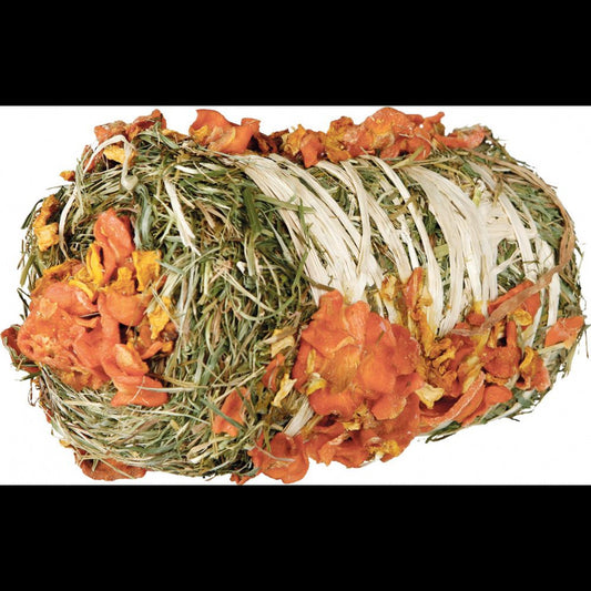 Trixie Hay Bale With Flower Mix Pumpkin & Carrot 200g