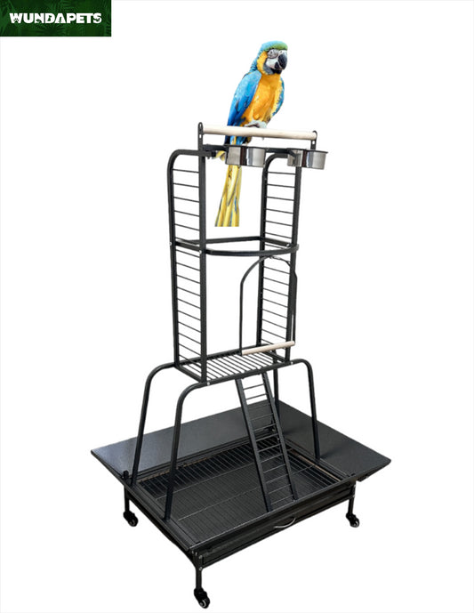 Wundapets Buckingham Parrot Stand Antique Black