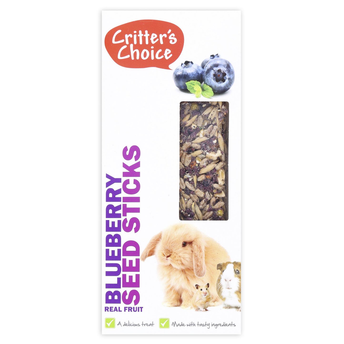 Critter's Choice Small Animal Seed Sticks Blueberry 2 Sticks 100g