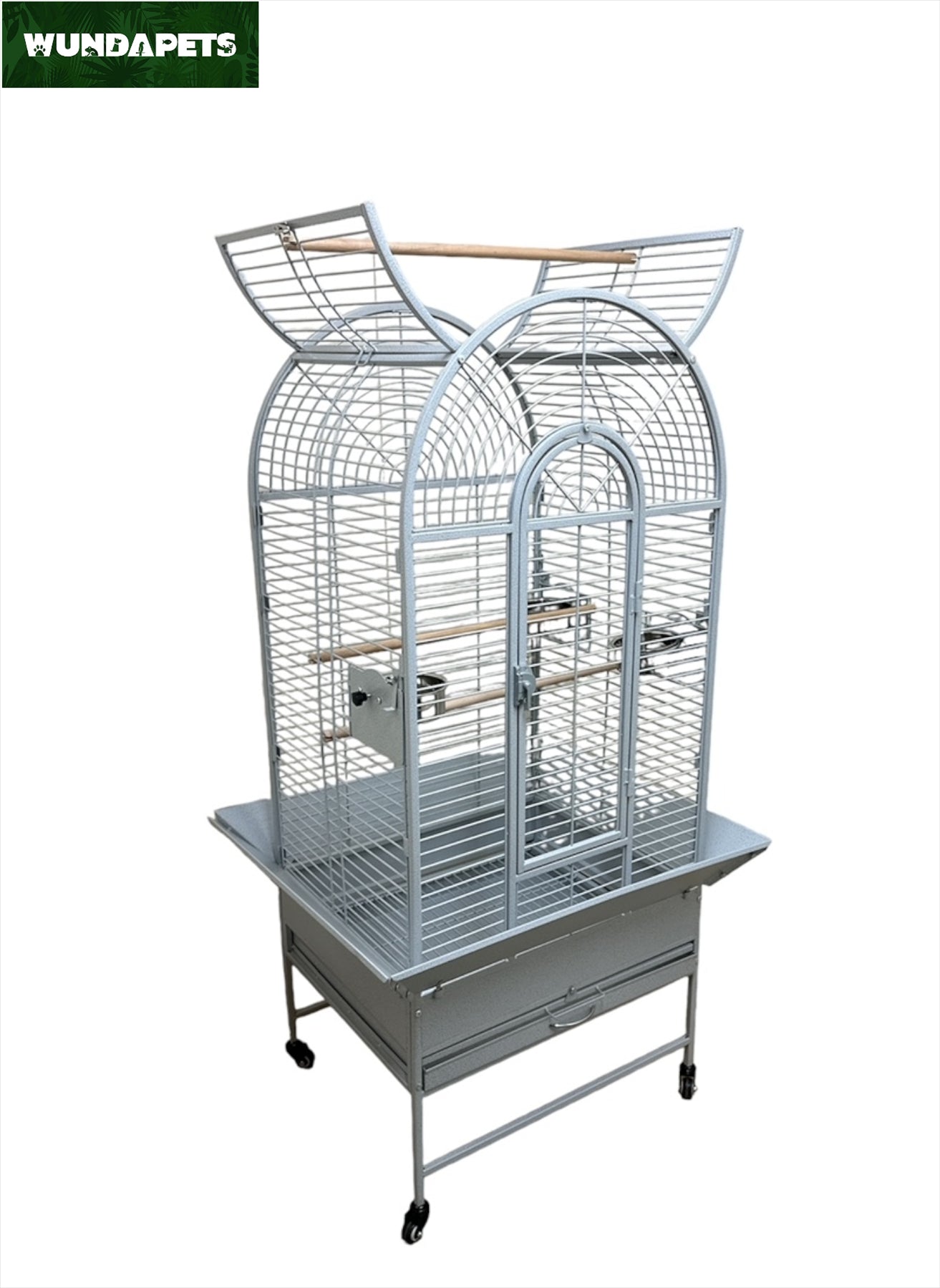 Wundapets Canterbury Parrot Cage Stone White