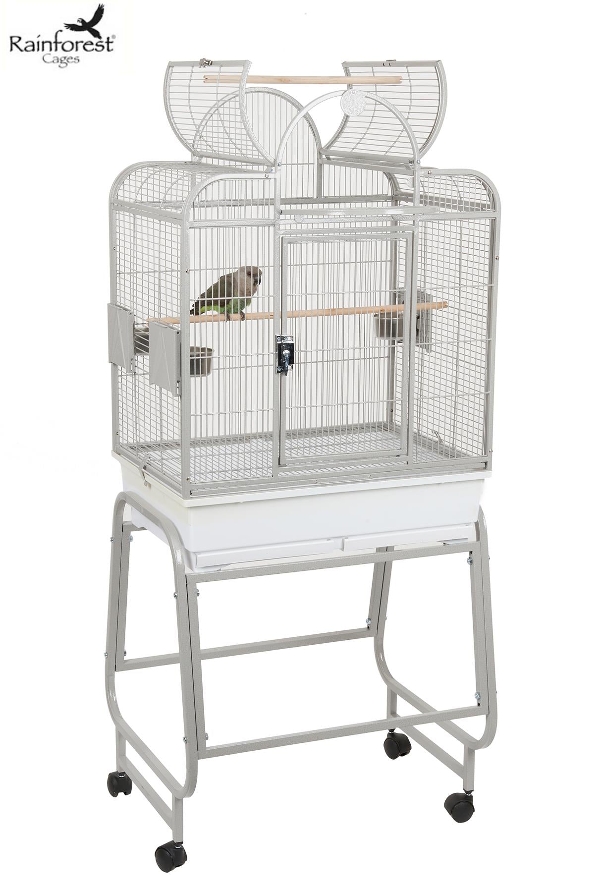 Rainforest Mini Santa Fe Medium Bird Cage Stone White (2 Boxes)