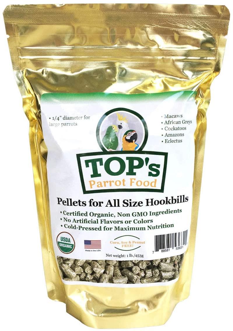 Top's Organic Parrot Food 1Lb Large Pellets