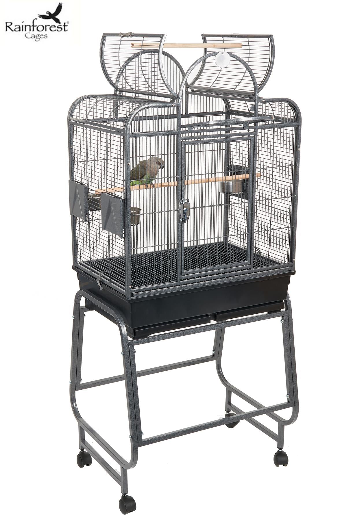 Rainforest Mini Santa Fe Medium Bird Cage Antique Black (2 Boxes)