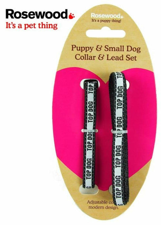 Rosewood Puppy Collar & Lead Set Top Dog