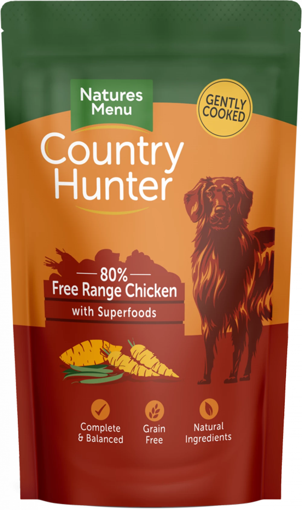 Natures Menu Country Hunter Dog Pouch Chicken 6x 150g