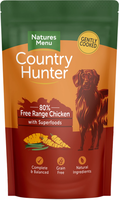 Natures Menu Country Hunter Dog Pouch Chicken 6x 150g