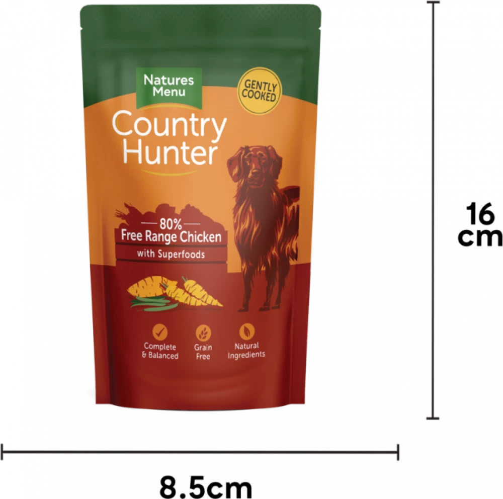 Natures Menu Country Hunter Dog Pouch Chicken 6x 150g