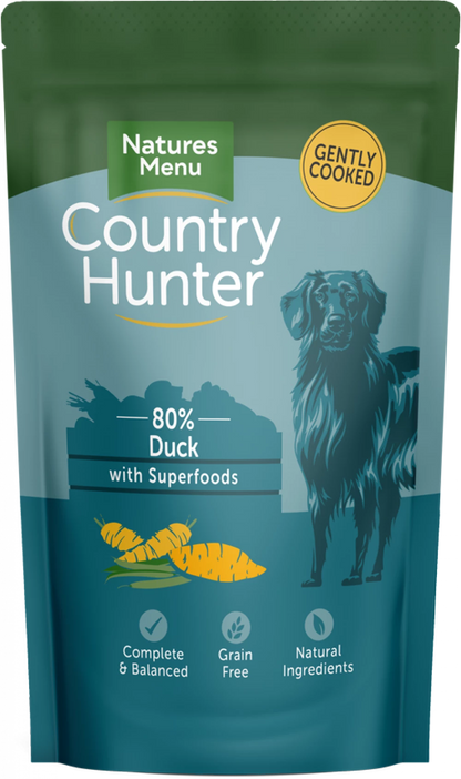 Natures Menu Country Hunter Dog Pouch Duck 6x 150g