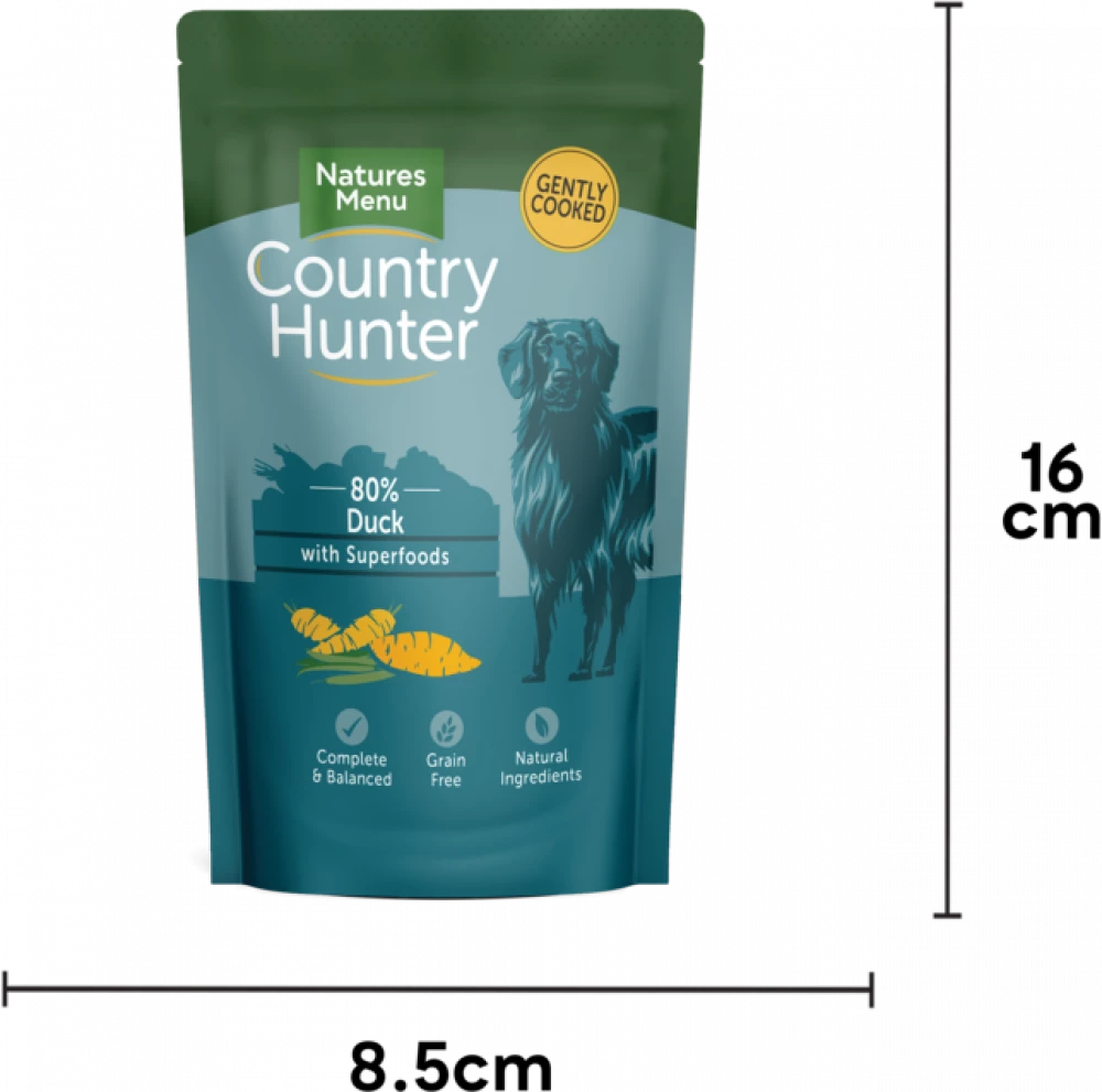 Natures Menu Country Hunter Dog Pouch Duck 6x 150g