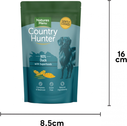 Natures Menu Country Hunter Dog Pouch Duck 6x 150g