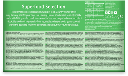 Natures Menu Country Hunter Dog Pouch Superfood Selection Multipack 12 x 150g