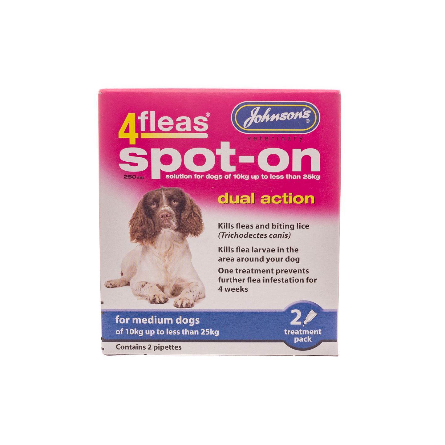 Johnson's Veterinary 4fleas Spot On Dual Action Medium Dogs 10-25kg