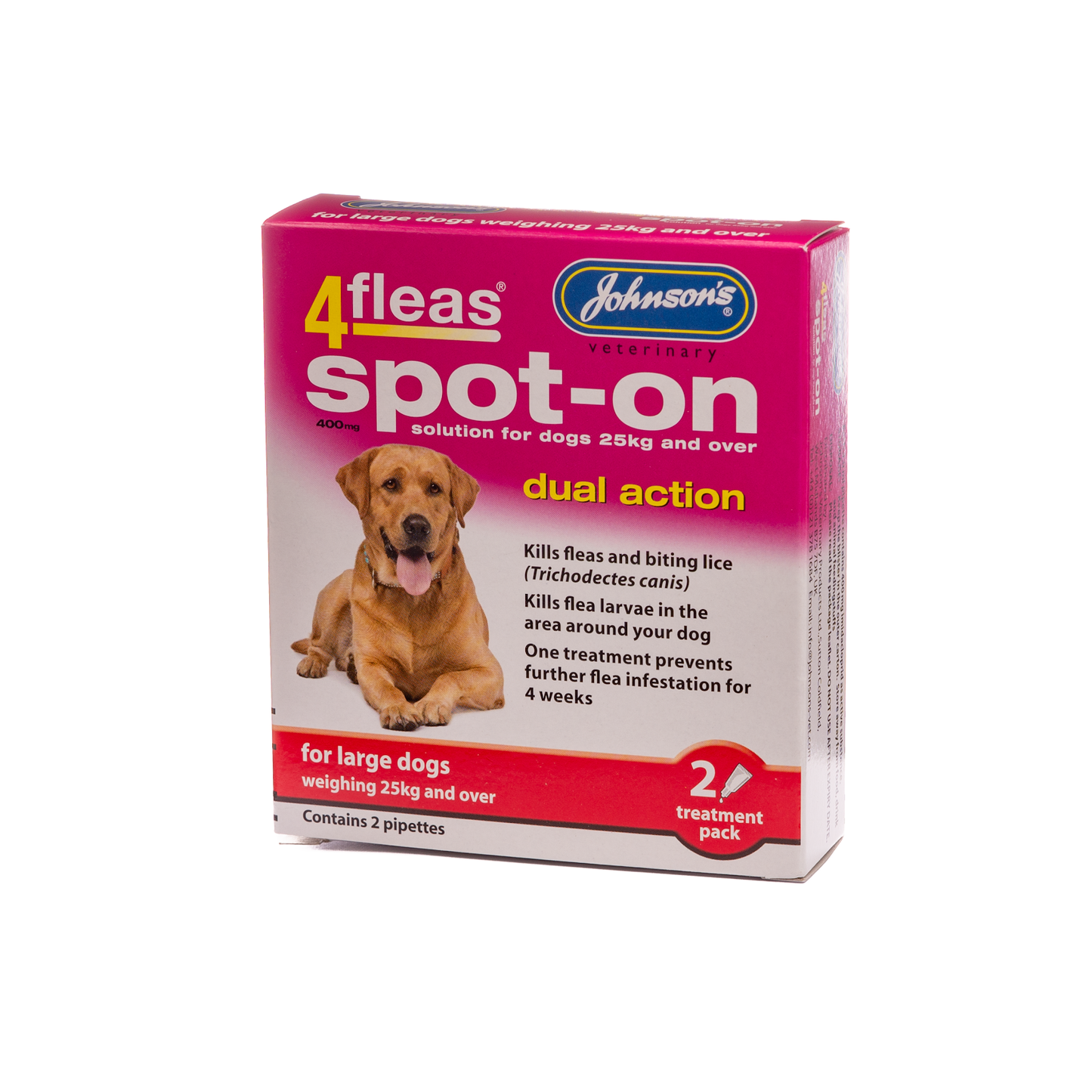 Johnson's Veterinary 4fleas Spot On Dual Action Large Dog 25kg+