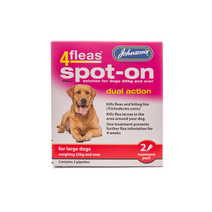 Johnson's Veterinary 4fleas Spot On Dual Action Large Dog 25kg+