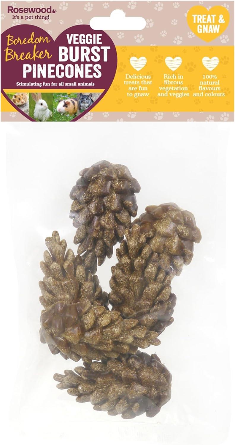 Rosewood Boredom Breaker Veggie Burst Pine Cones 75g