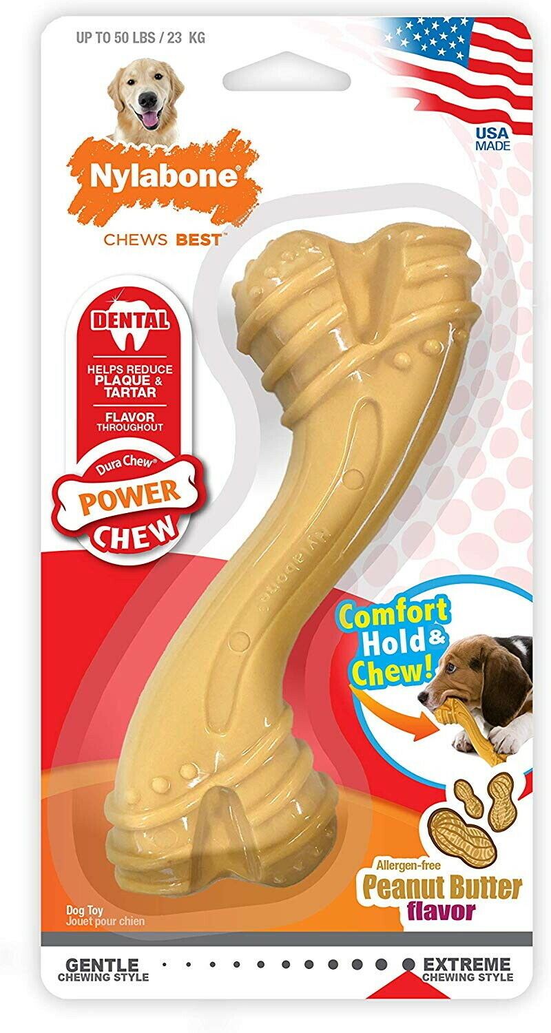 Nylabone Curvy Chew Peanut Butter Large