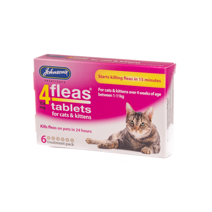 Johnson's Veterinary 4fleas Cat & Kittens 6 Tablets