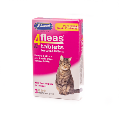 Johnson's Veterinary 4fleas Cat & Kittens 3 Tablets