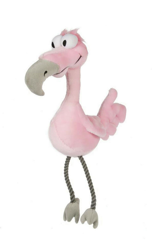 Bird Brain Flamingo Soft Squeaky Toy 15052