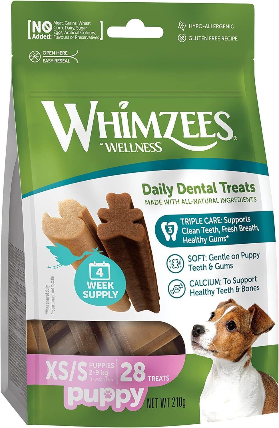 Whimzees Puppy Sticks X-Small/Small 28 pack 105G