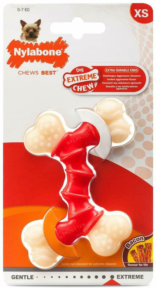 Nylabone Extreme Double Bone Bacon X Small