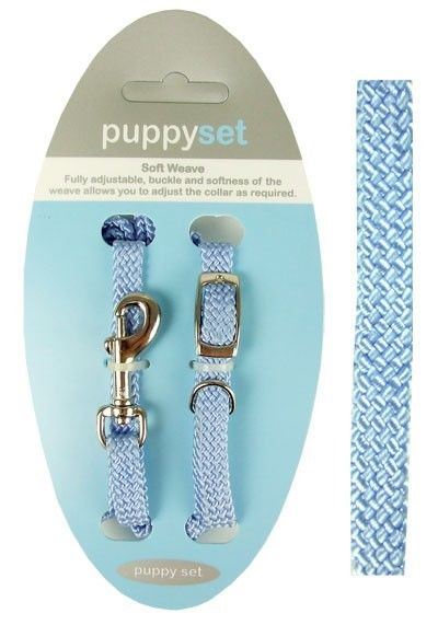 Rosewood Puppy Collar & Lead Set Blue