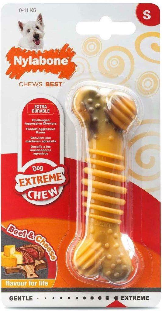 Nylabone Textured Beef & Cheese Bone Small