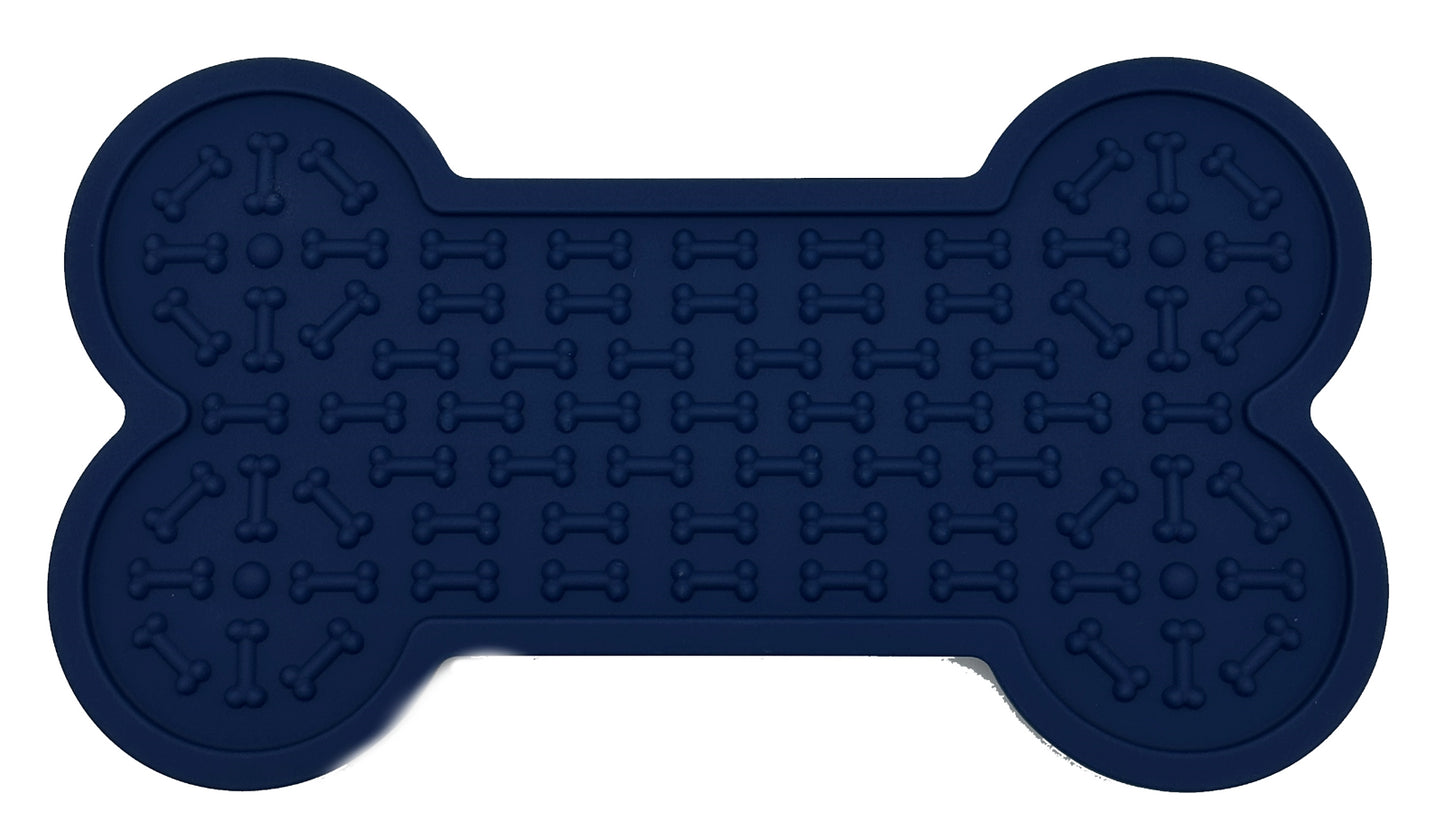 Pet Platter Pet Lick Mat Blue Bone Small