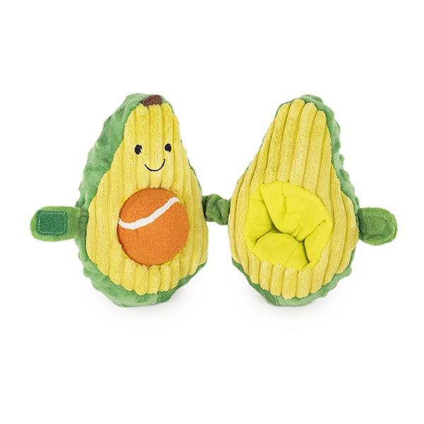 Rosewood Avocado Soft Dog Toy With Tennis Ball